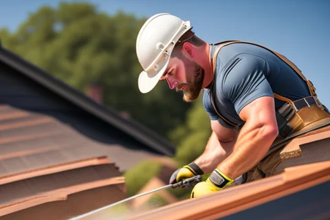 Roofers London - Bal Roofing LTD - Man doing roofing work