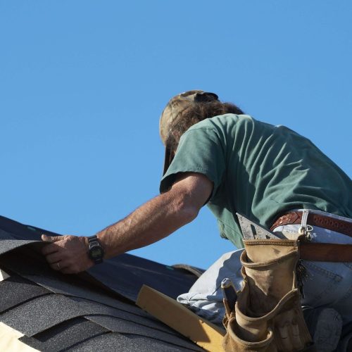 man on roof